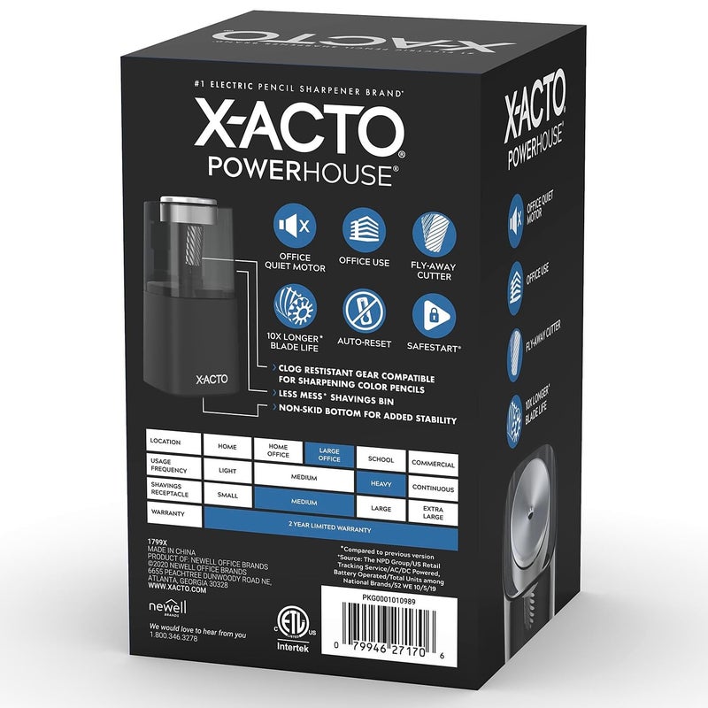 X-ACTOÂ® PowerhouseÂ® Electric Pencil Sharpener Black - Image 2